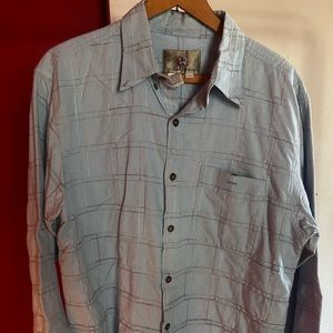 Territory Ahead long sleeve blue button down shirt